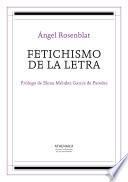 libro Fetichismo De La Letra