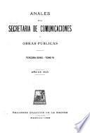 libro Anales De La Secretaría De Comunicaciones Y Obras Públicas