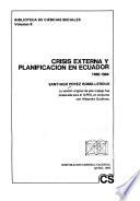 Crisis Externa Y Planificación En Ecuador, 1980 1984