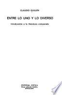 Entre Lo Uno Y Lo Diverso
