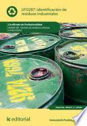 Identificación De Residuos Industriales. Seag0108