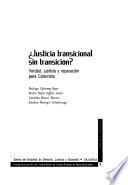 libro Justicia Transicional Sin Transición?