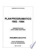 Plan Programatico 1992 1994