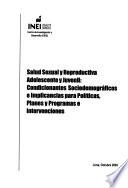Salud Sexual Y Reproductiva Adolescente Y Juvenil