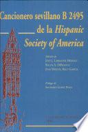libro Cancionero Sevillano B 2495 De La Hispanic Society Of America
