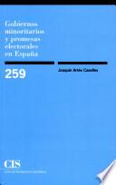 libro Gobiernos Minoritarios Y Promesas Electorales En España
