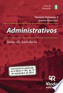 libro Temario Volumen 3. Administrativos De La Junta De Andalucía. Gestión Financiera