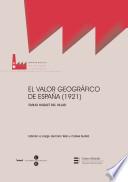 libro Valor Geográfico De España, El (1921)