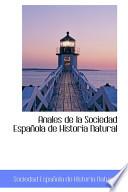 Anales De La Sociedad Espanola De Historia Natural