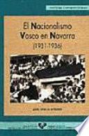libro El Nacionalismo Vasco En Navarra (1931 1936)