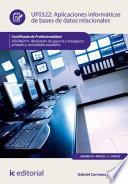 libro Aplicaciones Informáticas De Bases De Datos Relacionales. Adgn0210