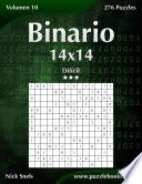 libro Binario 14x14   Difícil   Volumen 10   276 Puzzles
