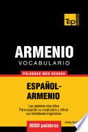 libro Vocabulario Español Armenio   9000 Palabras Más Usadas