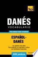 libro Vocabulario Español Danés   3000 Palabras Más Usadas