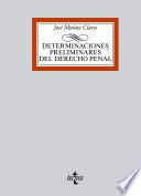 libro Determinaciones Preliminares Del Derecho Penal