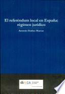 libro El Referéndum Local En España