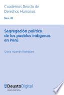 libro Segregación Política De Los Pueblos Indígenas En Perú