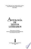 libro Antología De Textos Literarios
