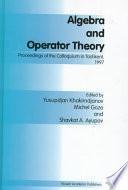 libro Algebra And Operator Theory