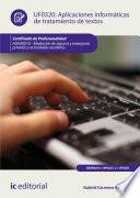 libro Aplicaciones Informáticas De Tratamiento De Textos. Adgn0210
