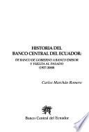 libro Historia Del Banco Central Del Ecuador