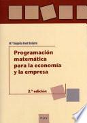 libro Programación Matemática Para La Economía Y La Empresa