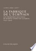 libro La Fabrique De L écrivain