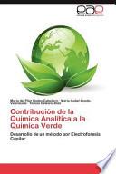 Contribución De La Química Analítica A La Química Verde
