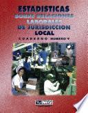 libro Estadísticas Sobre Relaciones Laborales De Jurisdicción Local. Cuaderno Número 9