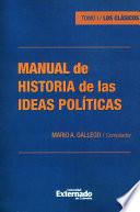 libro Manual De Historia De Las Ideas Políticas. Tomo I/ Los Clásicos