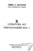 Obra Y Apuntes: Literatura No Hispanica 1