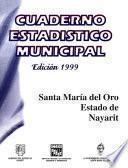 libro Santa María Del Oro Estado De Nayarit. Cuaderno Estadístico Municipal 1999