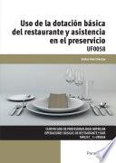libro Uf0058   Uso De La Dotación Básica Del Restaurante Y Asistencia En El Preservicio