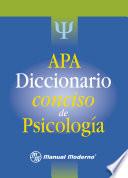 libro Apa. Diccionario Conciso De Psicología