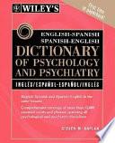 libro Diccionario De Psicología Y Psiquiatría Inglés Español Español Inglés Wiley