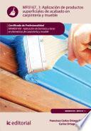 libro Aplicación De Productos Superficiales De Acabado En Carpintería Y Mueble. Mamd0109