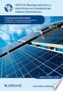 libro Montaje Eléctrico Y Electrónico De Instalaciones Solares Fotovoltaicas. Enae0108
